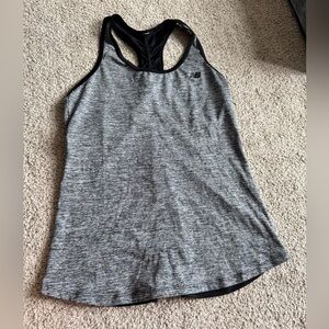 New Balance Gray Sleeveless Fitted Tank Top